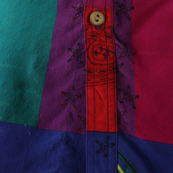 Chico’s Design Silk Long Sleeve Paisley 2 Blouse - Picture 6 of 8